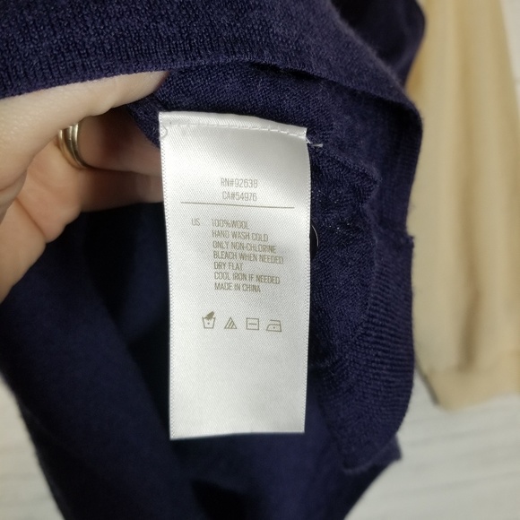 Fossil Cream & Navy Button Front Cardigan Sz Large - Picture 3 of 5